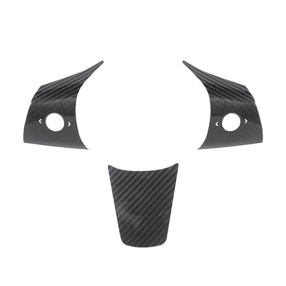 EVAAM® Matte Real Carbon Fiber Steering Wheel Wrap Cover Kit for Tesla Model 3/Y (2017-2023) - EVAAM