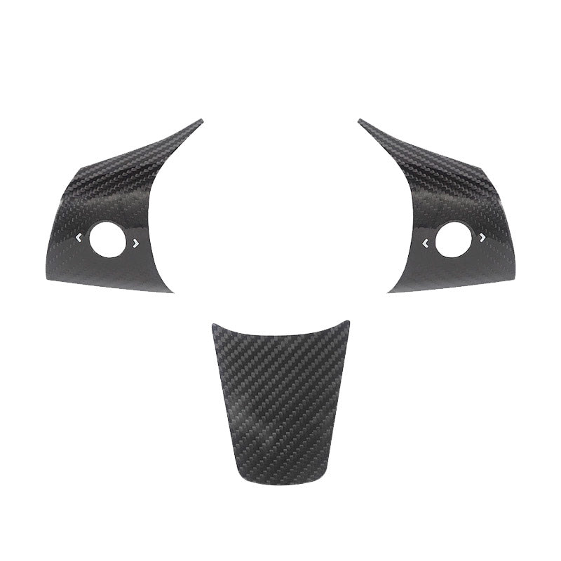 EVAAM® Matte Real Carbon Fiber Steering Wheel Wrap Cover Kit for Tesla Model 3/Y (2017-2023) - EVAAM