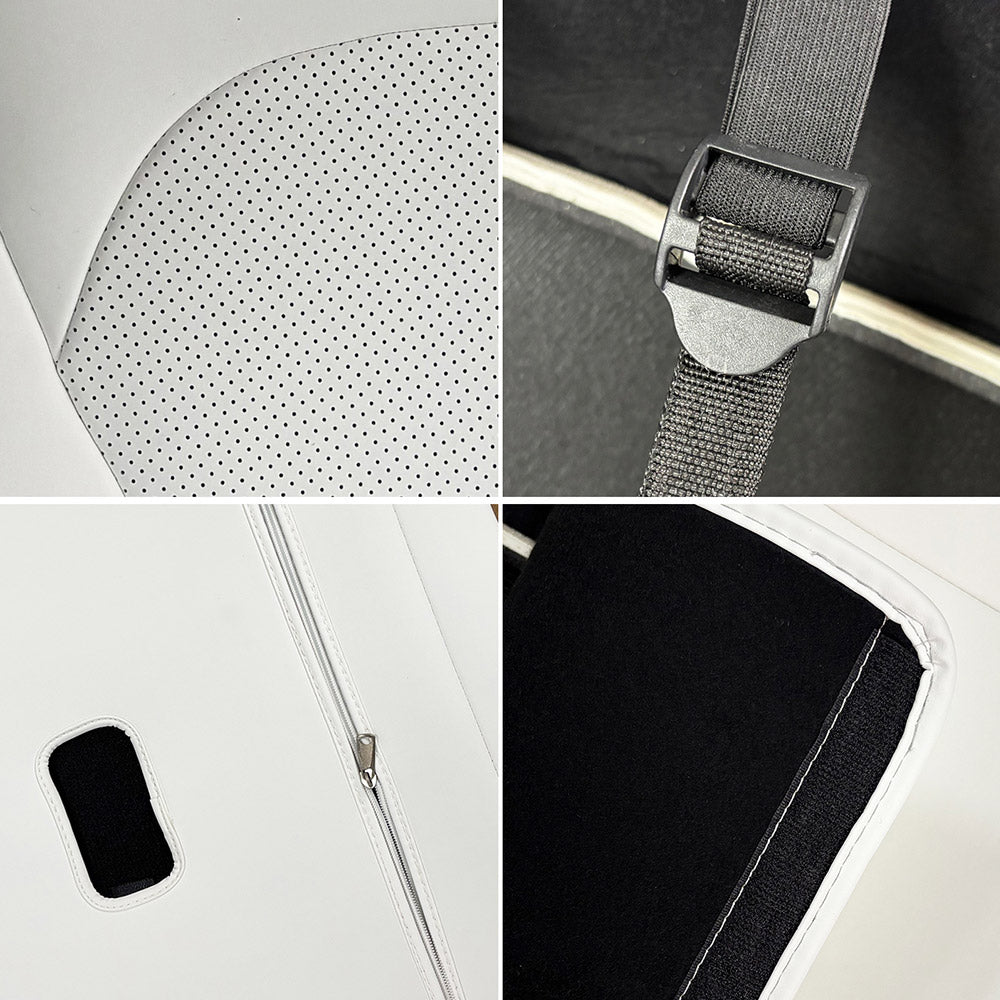 EVAAM® Nappa Leather Full Seat Cover for New Tesla Model Y Juniper 2025+ (3-Lined Insignia With Launch Series Embroidery Logo) - EVAAM