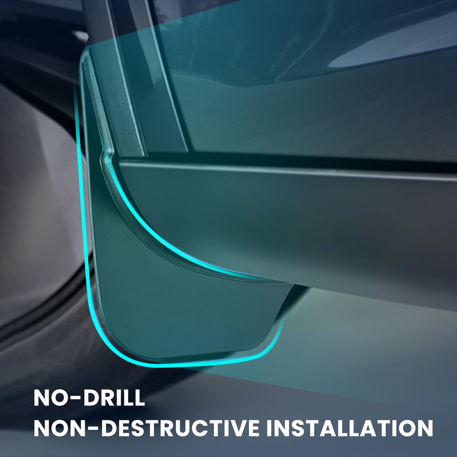 EVAAM® No-Drill Front & Rear Fender Mud Flaps for Tesla Model Y Juniper 2025+ (4 PCS) - EVAAM