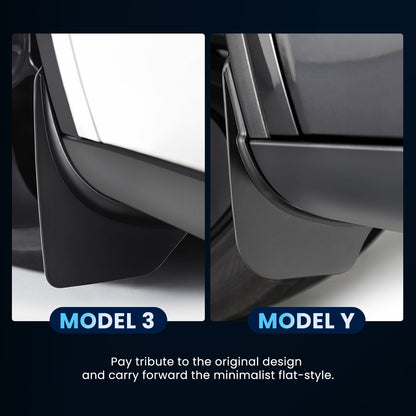 EVAAM® No-Drill Front & Rear Fender Mud Flaps for Tesla Model Y Juniper 2025+ (4 PCS) - EVAAM