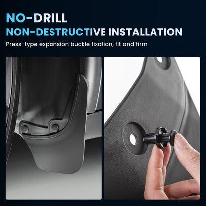 EVAAM® No-Drill Front & Rear Fender Mud Flaps for Tesla Model Y Juniper 2025+ (4 PCS) - EVAAM