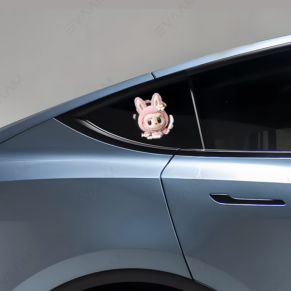 EVAAM® PET Labubu Car Decal Sticker - Fits All Cars - EVAAM
