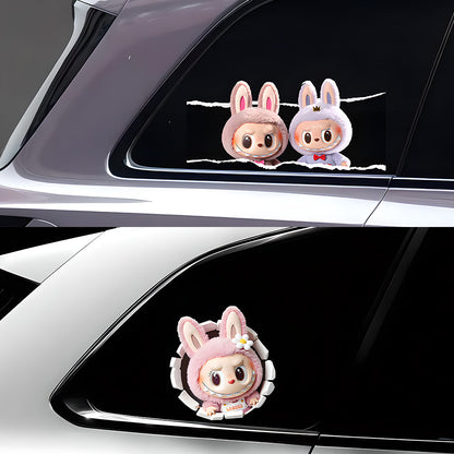 EVAAM® PET Labubu Car Decal Sticker - Fits All Cars - EVAAM