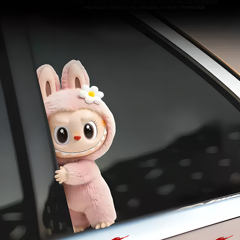 EVAAM® PET Labubu Car Decal Sticker - Fits All Cars - EVAAM