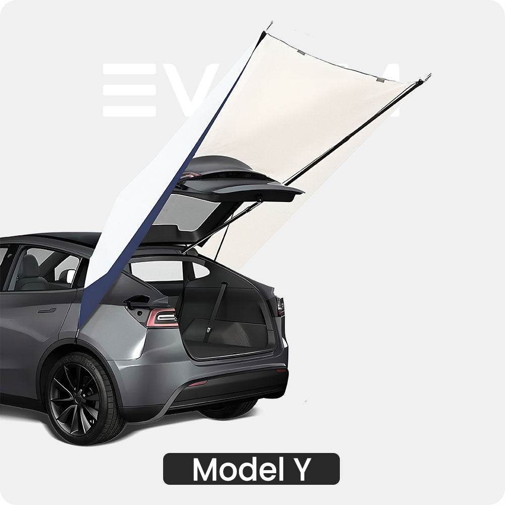 tesla model y camping Tesla Model Y Rear Camping Tent & Tailgate Canopy Extension