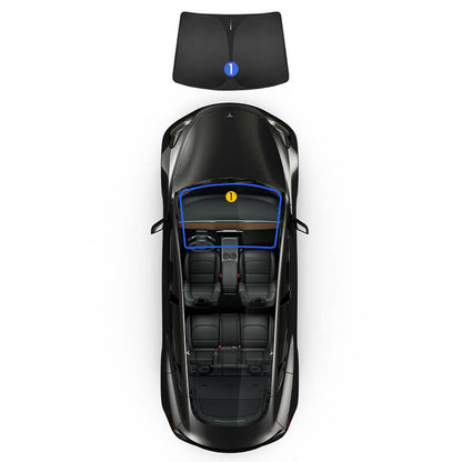 EVAAM® Privacy and Thermal Insulated Shades Curtains for Model 3 Accessories - EVAAM