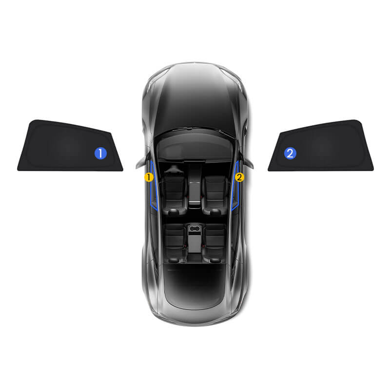 EVAAM® Privacy and Thermal Insulated Shades Curtains for Model S Accessories - EVAAM