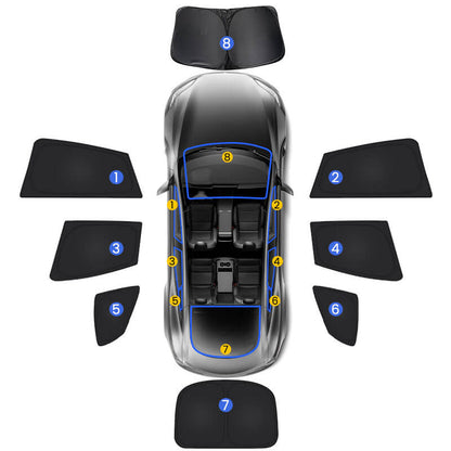 EVAAM® Privacy and Thermal Insulated Shades Curtains for Model S Accessories - EVAAM