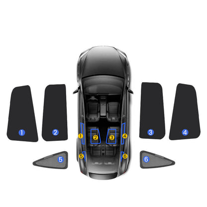 EVAAM® Privacy and Thermal Insulated Shades Curtains for Model X Accessories - EVAAM