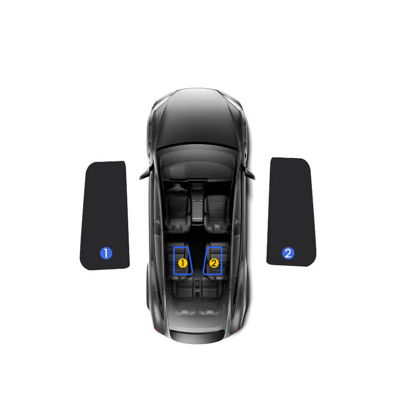 EVAAM® Privacy and Thermal Insulated Shades Curtains for Model X Accessories - EVAAM