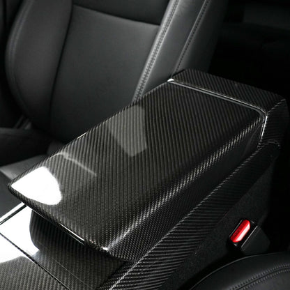 EVAAM® Real Carbon Fiber Armrest Cover for Tesla Model Y Juniper 2025+/Model 3 Highland 2024+ - EVAAM