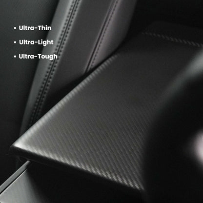 EVAAM® Real Carbon Fiber Armrest Cover for Tesla Model Y Juniper 2025+/Model 3 Highland 2024+ - EVAAM
