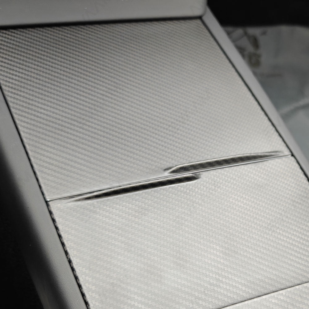 EVAAM® Real Carbon Fiber Center Console Panel Cover for Tesla Model Y Juniper 2025+/Model 3 Highland 2024+ - EVAAM