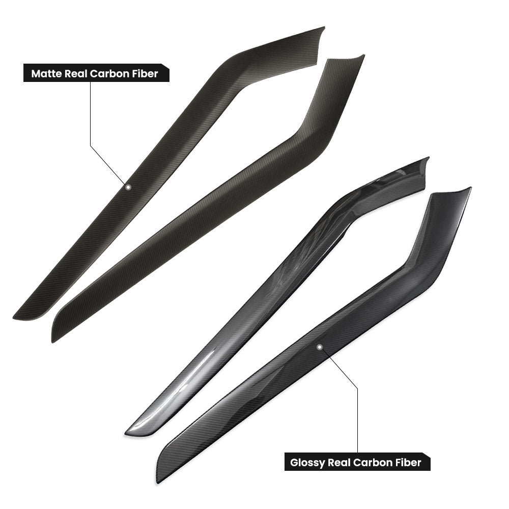 EVAAM® Real Carbon Fiber Center Console Side Interior Trim Panel for Tesla Model 3/Y - EVAAM