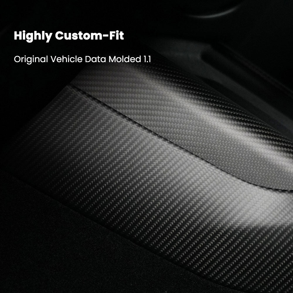 EVAAM® Real Carbon Fiber Center Console Side Interior Trim Panel for Tesla Model 3/Y - EVAAM