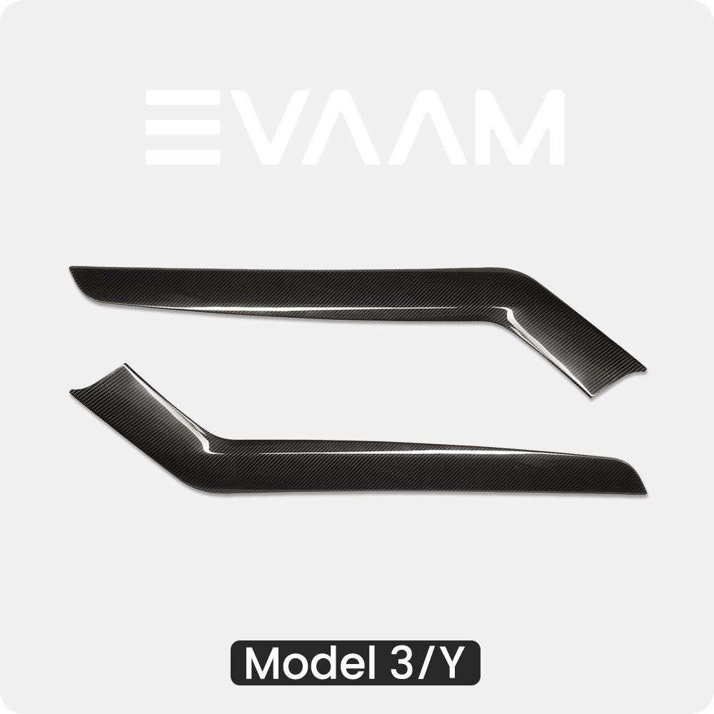 EVAAM® Real Carbon Fiber Center Console Side Interior Trim Panel for Tesla Model 3/Y - EVAAM