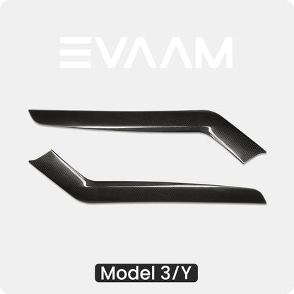 EVAAM® Real Carbon Fiber Center Console Side Interior Trim Panel for Tesla Model 3/Y - EVAAM