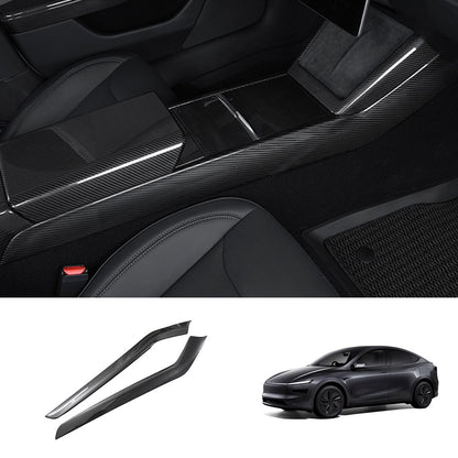EVAAM® Real Carbon Fiber Center Console Side Interior Trim Panel for Tesla Model 3/Y - EVAAM