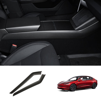 EVAAM® Real Carbon Fiber Center Console Side Interior Trim Panel for Tesla Model 3/Y - EVAAM