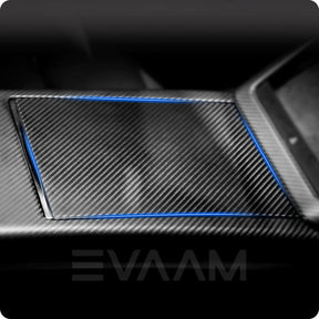 EVAAM® Real Carbon Fiber Center Console Trim Cover For Model S/X 2021+