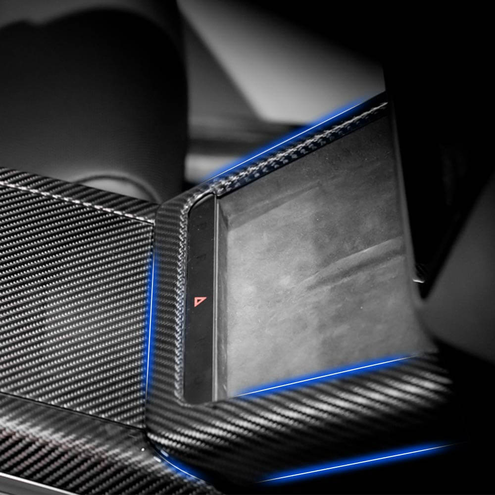 EVAAM® Real Carbon Fiber Charging Pad Frame Cover For Model S/X 2021+