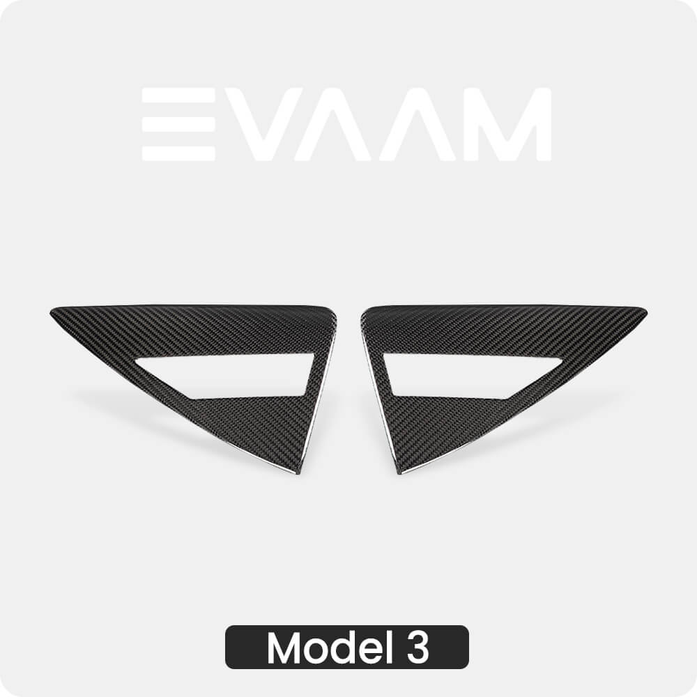 EVAAM® Real Carbon Fiber Charging Port Cover For 2024+ Model 3 Highland