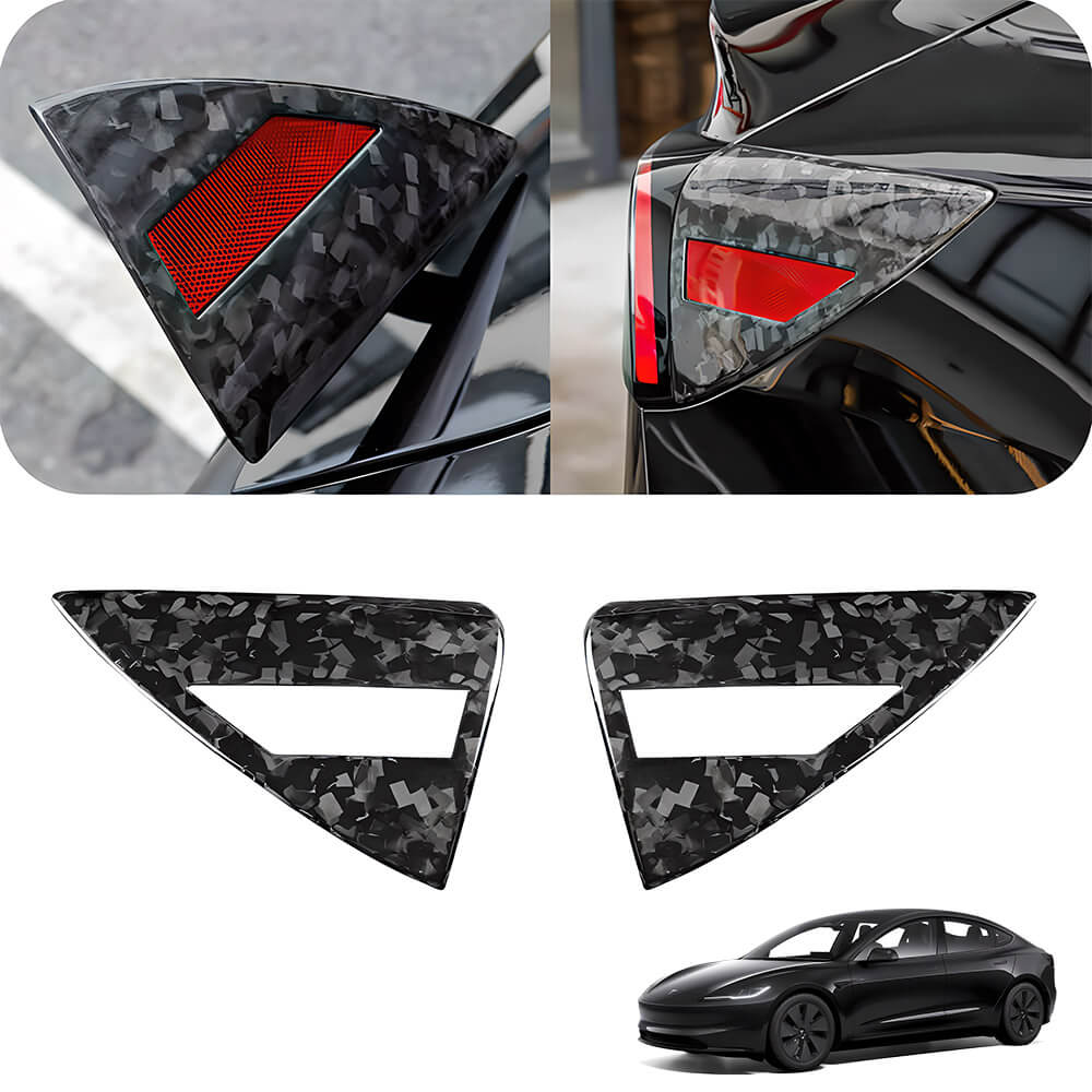 EVAAM® Real Carbon Fiber Charging Port Cover For 2024+ Model 3 Highland