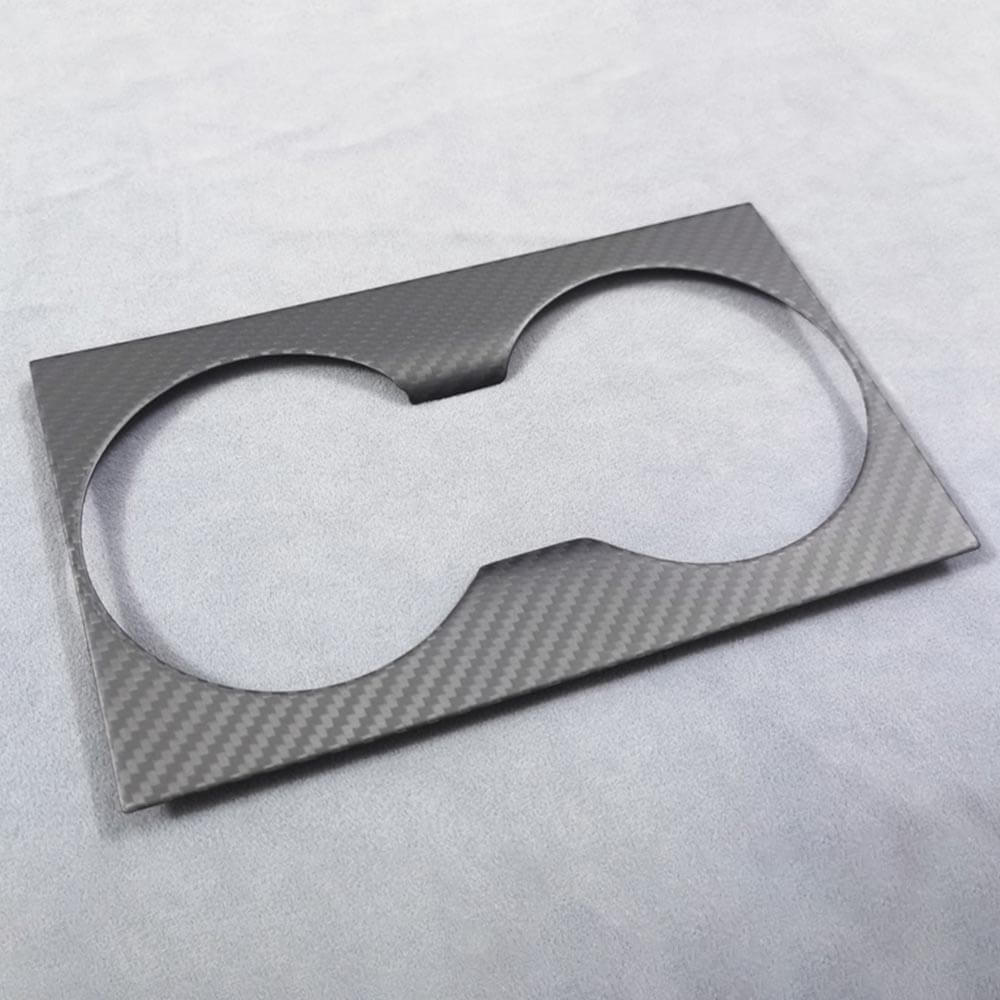 EVAAM® Real Carbon Fiber Console Cup Holder Cover For Model S/X 2021+ - EVAAM