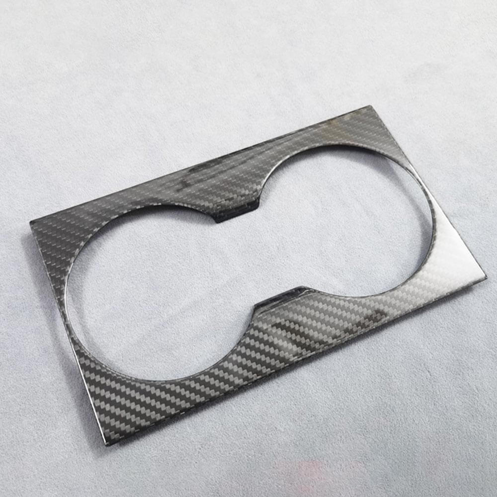 EVAAM® Real Carbon Fiber Console Cup Holder Cover For Model S/X 2021+ - EVAAM