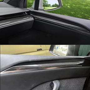 EVAAM® Real Carbon Fiber Interior Door Panel Trim Covers For Model S 2021+