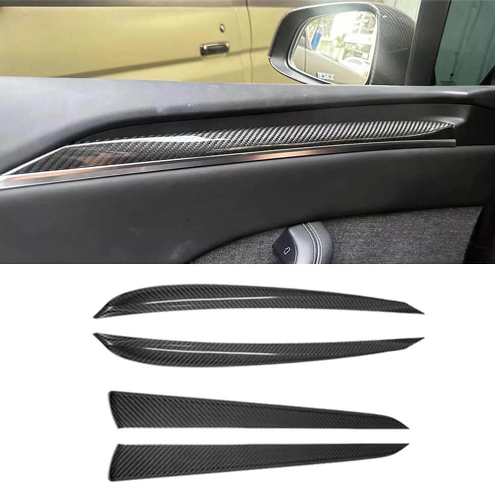 EVAAM® Real Carbon Fiber Interior Door Panel Trim Covers For Model X 2021+