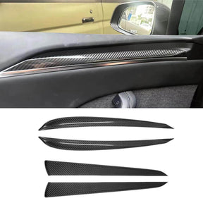 EVAAM® Real Carbon Fiber Interior Door Panel Trim Covers For Model X 2021+