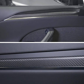 EVAAM® Real Carbon Fiber Interior Door Panel Trim Covers For Model X 2021+