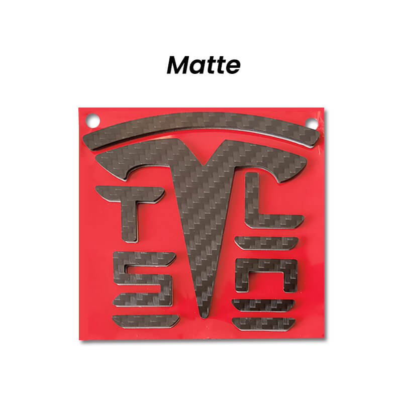 EVAAM® Real Carbon Fiber Logo Covers Set For Model 3/Y Accessories - EVAAM
