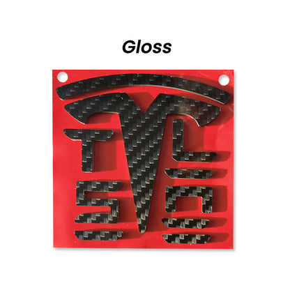 EVAAM® Real Carbon Fiber Logo Covers Set For Model 3/Y Accessories - EVAAM