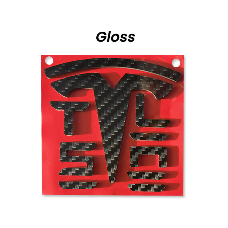 EVAAM® Real Carbon Fiber Logo Covers Set For Model 3/Y Accessories - EVAAM