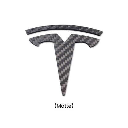 EVAAM® Real Carbon Fiber Logo Covers Set For Model 3/Y Accessories - EVAAM