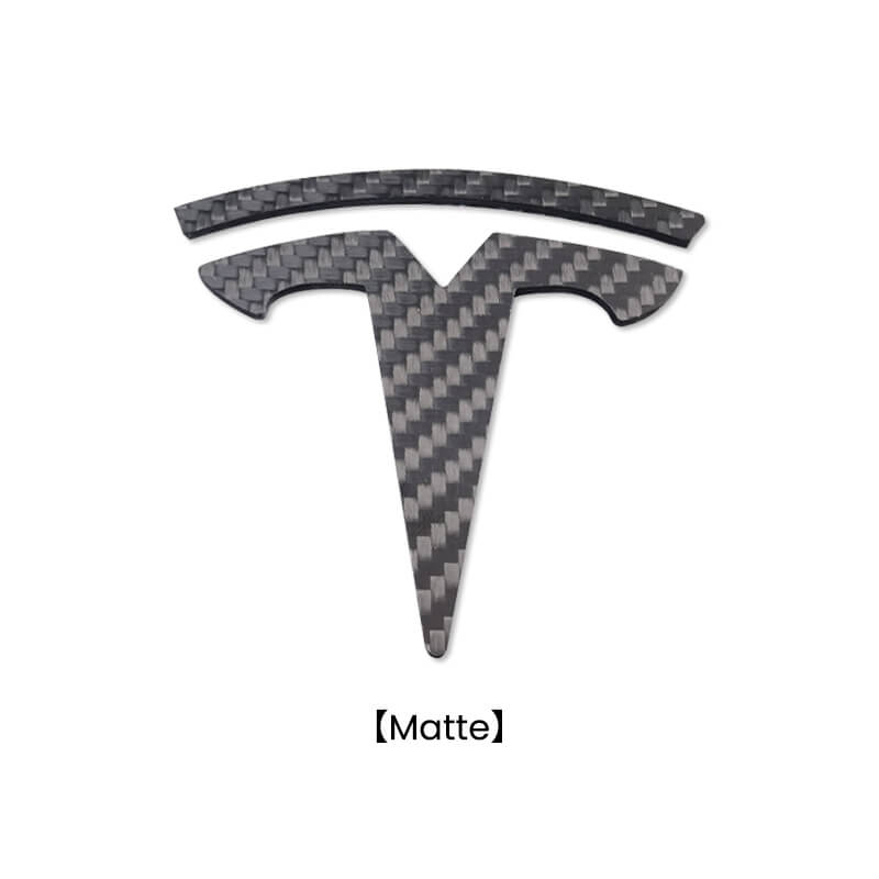 EVAAM® Real Carbon Fiber Logo Covers Set For Model 3/Y Accessories - EVAAM
