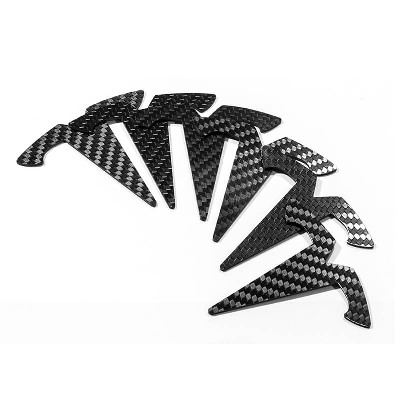 EVAAM™ Real Carbon Fiber Logo Covers Set For Model 3/Y Accessories - EVAAM