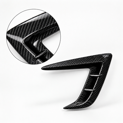 EVAAM® Real Carbon Fiber Front Intake Air Blades Trim for Tesla Model 3 Highland 2024+