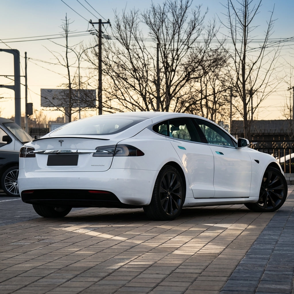 EVAAM® Real Carbon Fiber Rear Trunk Spoiler for Tesla Model S