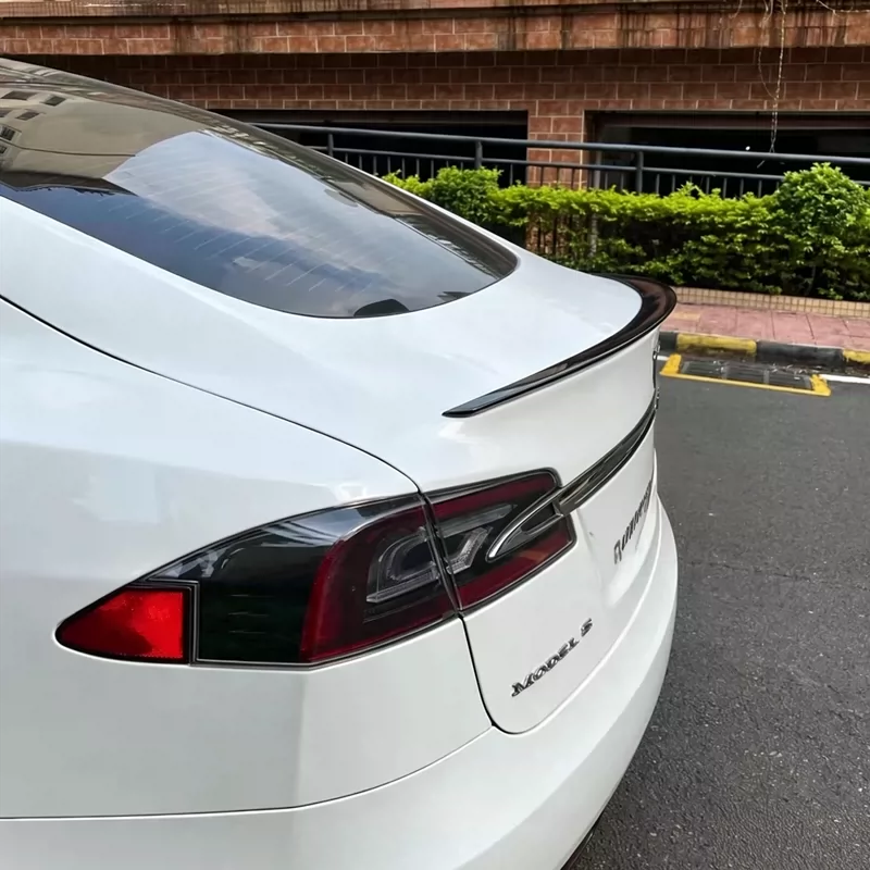 EVAAM® Real Carbon Fiber Rear Trunk Spoiler for Tesla Model S_