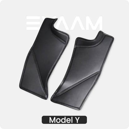 EVAAM® Rear Door Interior Sill Covers Rear Inner Door Leather Pad for Model Y - EVAAM