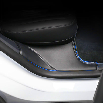 EVAAM® Rear Door Interior Sill Covers Rear Inner Door Leather Pad for Model Y - EVAAM