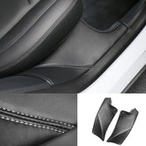 EVAAM® Rear Door Interior Sill Covers Rear Inner Door Leather Pad for Model Y - EVAAM