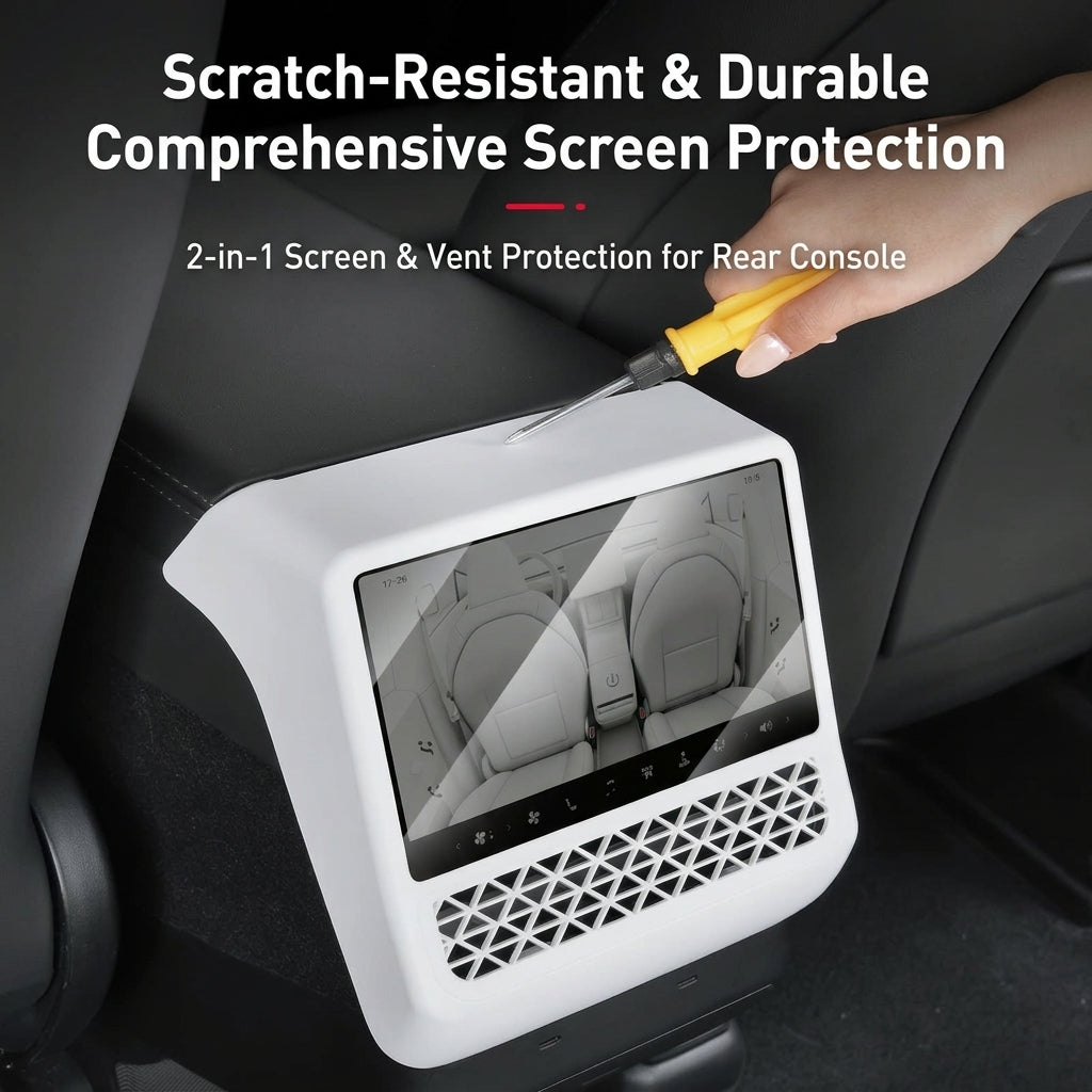 EVAAM® Rear Screen & Air Vent Protective Cover for Tesla Model 3 Highland 2024+/Model Y Juniper 2025+ - EVAAM