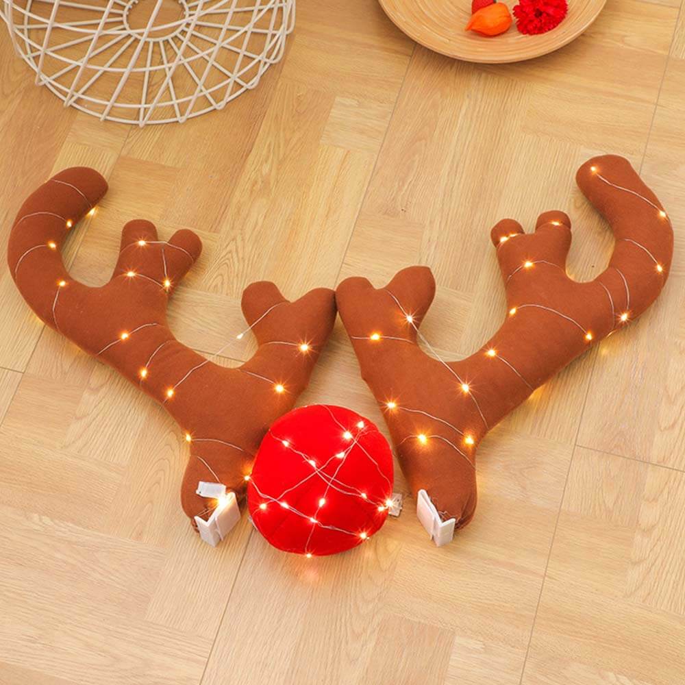 EVAAM® Reindeer Car Kit Antlers & Nose Set Christmas Decoration - EVAAM