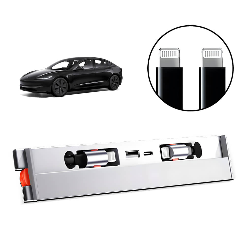 EVAAM® Retractable USB Hub For Tesla Model 3/Y