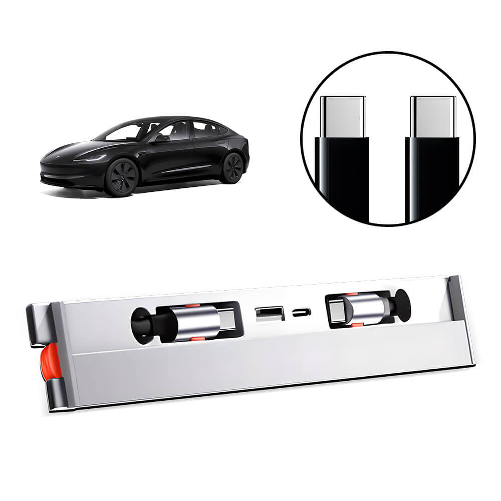 EVAAM® Retractable USB Hub For Tesla Model 3/Y